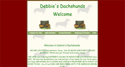 Desktop Screenshot of debbiesdachshunds.com