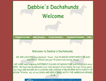 Tablet Screenshot of debbiesdachshunds.com